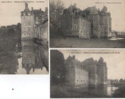 37 CLERE  Château De Champchevrier LOT De 3 Cartes Différentes - Cléré-les-Pins