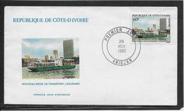 Thème Bateaux - Côte D'Ivoire - Enveloppe - TB - Schiffe