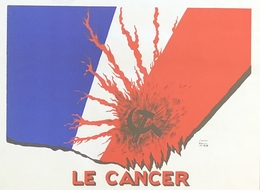 Affiche 1934 LE CANCER Paul IRIBE Faucille Marteau 40x30 Cm Anti Communisme Nationalisme - Affiches