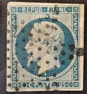 FRANCE 1852 - Canceled - YT 10 - 25c - Aminci!/thin! - 1852 Luis-Napoléon