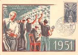 ¤¤   -  MERIGNAC  -  Journée Du Timbre 1951 - Tri à La Poste  -   Illustrateur   -   ¤¤ - Merignac