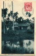 SINGAPOUR CARTE POSTALE -TANJONG KATONG VILLAGE, SINGAPORE DEPART TANJONG PAGAR 1 (OC) 1920 POUR LA FRANCE - Singapour (...-1959)