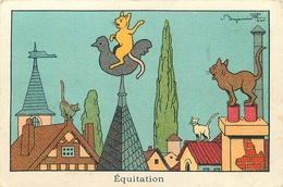 BENJAMIN RABIER ILLUSTRATEUR - "EQUITATION" - CHROMO ANCIEN - Format (7 X 10,5 Cm) - Rabier, B.