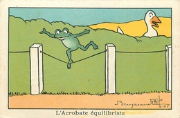 BENJAMIN RABIER ILLUSTRATEUR - "L'ACROBATE EQUILIBRISTE" - CHROMO ANCIEN - Format (7 X 10,5 Cm) - Rabier, B.