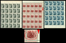 Czechoslovakia 1951 Soviet Friendship,Stalin,Gottwald,Lenin,Army,Blx25,MNH,ERROR - Variétés Et Curiosités