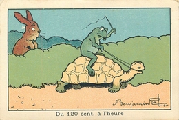 BENJAMIN RABIER ILLUSTRATEUR - "DU 120 CENT à L'HEURE" - CHROMO ANCIEN - Format (7 X 10,5 Cm) - Rabier, B.