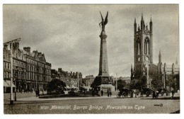 Ref 1363 - 1916 WWI Postcard - War Memorial - Barras Bridge Newcastle On Tyne - Northumbria - Northumberland - Newcastle-upon-Tyne