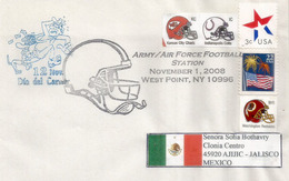 US Army / Air Force NFL Football. West Point - United States Military Academy. , Special Cover Sent To Mexico - Otros & Sin Clasificación