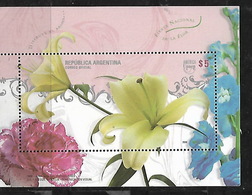 ARGENTINA 2008 NATIONAL FLOWER FESTIVAL BLOCK MNH - Unused Stamps