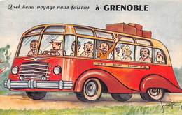 Grenoble          38           Autobus .Carte A Système Avec Dépliant De Mini-vues        (Voir Scan) - Grenoble