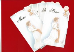 6 Cartes Pour Menu  D'un Repas De Communion GARÇON - Communion