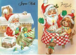2 Cartes Postales PÈRE NOËL - Editions Saemec N° S 5328/1 Et 3 - Santa Claus