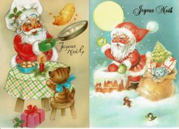 2 Cartes Postales PÈRE NOËL - Editions Saemec N° S 5328/2 Et 4 - Santa Claus