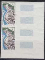 NEW CALEDONIA (1959) Yaté Dam. Imperforate Pair. Scott No C28, Yvert No PA70. - Imperforates, Proofs & Errors