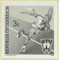 AUSTRIA (1982) Tennis Player. Austrian Tennis Federation Emblem. Black Print. Scott No 1213, Yvert No 1536. - Ensayos & Reimpresiones