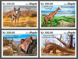 Angola 2019  Fauna  Endemic Species Of Angola, Giraffe, Bat S202001 - Angola