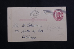 ETATS UNIS - Entier Postal Commercial ( Repiquage Au Dos ) De Chicago Pour Chicago En 1915 - L 61149 - 1901-20