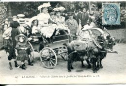 N°71340 Bis -cpa Le Havre -voiture De Chèvres Dans Le Jardin De L'hôtel De Ville- - Square Saint-Roch