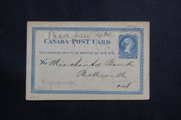 CANADA - Entier Postal Commercial ( Repiquage Au Dos ) De Quebec En 1899 - L 61157 - 1860-1899 Regno Di Victoria