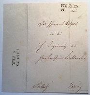 Fürstentum Liechtenstein „Vorphilatelie“ RR !  BALZERS > VADUZ Brief Vds (cover Österreich Lettre Autriche Austria - ...-1912 Préphilatélie