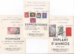 PDB    Cartes Publicitaires  Pharmacie  Médecine Monte-Carlo Monaco - Sammlungen & Lose