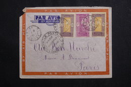 DAHOMEY - Enveloppe De Kandi En 1940 Pour Paris Avec Cachet De Contrôle, Affranchissement Plaisant - L 61237 - Storia Postale