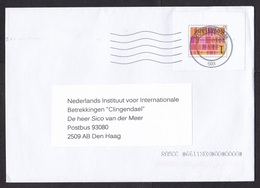 Netherlands: Cover, 2018, Cut-out Of Stationery Postcard Used As Stamp, Rare Legal Use (small Stain At Back) - Covers & Documents