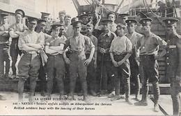 NANTES ( 44 ) - Soldats Anglais Occupés Au Débarquement Des Chevaux - Guerre 14 - 18 - Guerra 1914-18