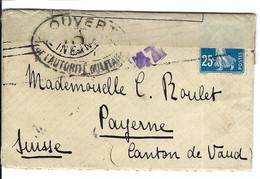FRANCE 1939:  LSC Censurée Pour La Suisse - Oorlogszegels