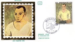 " AUTOPORTRAIT De PICASSO " Sur Enveloppe 1er Jour De MONACO De 1981 Edit° CEF N° YT 1293 FDC - Picasso