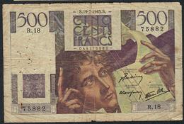 FRANCE FAY.34.1 500 FRANCS 19.7.1945 FINE P.h. - 500 F 1945-1953 ''Chateaubriand''