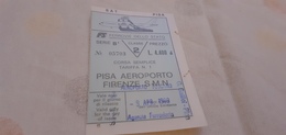 BIGLIETTO TRENO DA PISA AEROPORTO A FIRENZE S.M.N 1989 - Europe