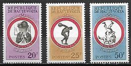 HAUTE VOLTA   -  1963    .Y&T N°110 à 112 *.  BASKET  /  LUTTE .  Série Complète. - Haute-Volta (1958-1984)