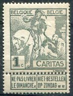 BELGIQUE - Y&T  N° 84 ** - 1910-1911 Caritas