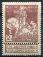 BELGIQUE - Y&T  N° 89 * - 1910-1911 Caritas