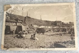 50 Donville Les Bains La Plage Normande Enfants Tentes -abimee - Other & Unclassified