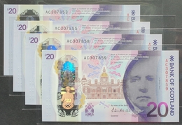 UK Scotland 20 Pounds 2019 (2020) UNC  P- New Polymer 1pc (Bank Of Scotland) - 20 Pounds