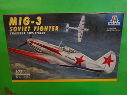 Maquette Avion Militaire--en Plastique-1/72.- Italeri Ref  180 MIG -3 SOVIET-FIGHTER - Vliegtuigen
