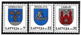 Latvia  2006 . COA 2006. Aizkr,Krasl, Limbazi. 3v:7,22,31.   Michel #  660-62 - Lettonie