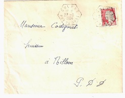 CULHAT Puy De Dôme Lettre 25c Marianne Decaris Yv 1263 Ob 1964 Agence Postale Hegone Pointillé Lautier F7 - Handstempel