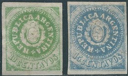 ARGENTINA 1862 Coat Of Arms - "REPUBLICA" 10C + 15C  Imperforated,Mint - Neufs