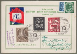 Berlin: Sonderkarte, Mi.-Nr. 101, 110-11 U. Bund 128: " Rundfunk-, Phono- Und Fernseh-Ausstellung " !  X - Used Stamps