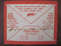 MAROC 1928 FRANCE Par Avion Lettre Enveloppe Cover Air Mail Colonie Bloc X 2 Ligne Senegal Algérie - Covers & Documents