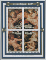 Aitutaki: 1987, Christmas Miniature Sheet With Four Different Rubens Paintings In A Lot With About 1 - Aitutaki