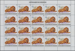 Burundi: 1982. AFRICAN WILDLIFE Complete Set Of 13 From 2fr. To 85fr. In Complete Sheets Of 20 Stamp - Collections