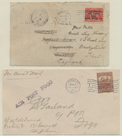 Neufundland - Flugpost: 1919-1947 Specialized Collection Of 23 Airmail Covers Plus 20 Photographs, P - Back Of Book