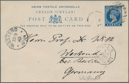 Ceylon - Ganzsachen: 1870's-1970's Ca.: About 170 Postal Stationery Items, From Early QV Postcards T - Other & Unclassified