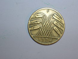 ALEMANIA 10 REICHSPFENNIG 1924 F (1290) - 10 Rentenpfennig & 10 Reichspfennig