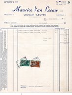 Maurice Van Leeuw - Louvain - Leuven - Textile - Chemise Flanelle - 8 Novembre 1951. - Kleidung & Textil
