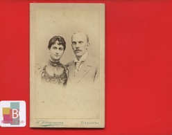 Allemagne FLENSBURG Photographe Atelier Kriegsmann Photo CDV  Couple - Schleswig